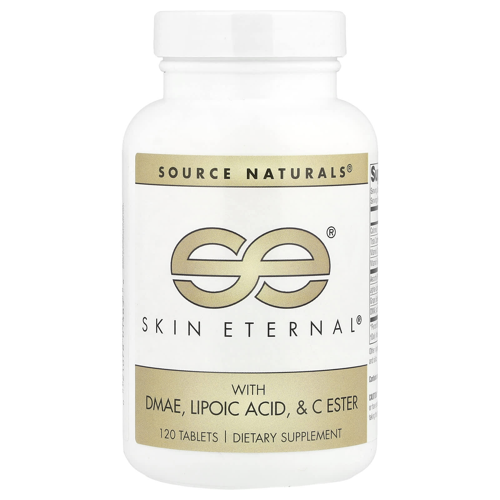 Source Naturals, Skin Eternal® with DMAE, Lipoic Acid, & C Ester, 120 Tablets - Image 1