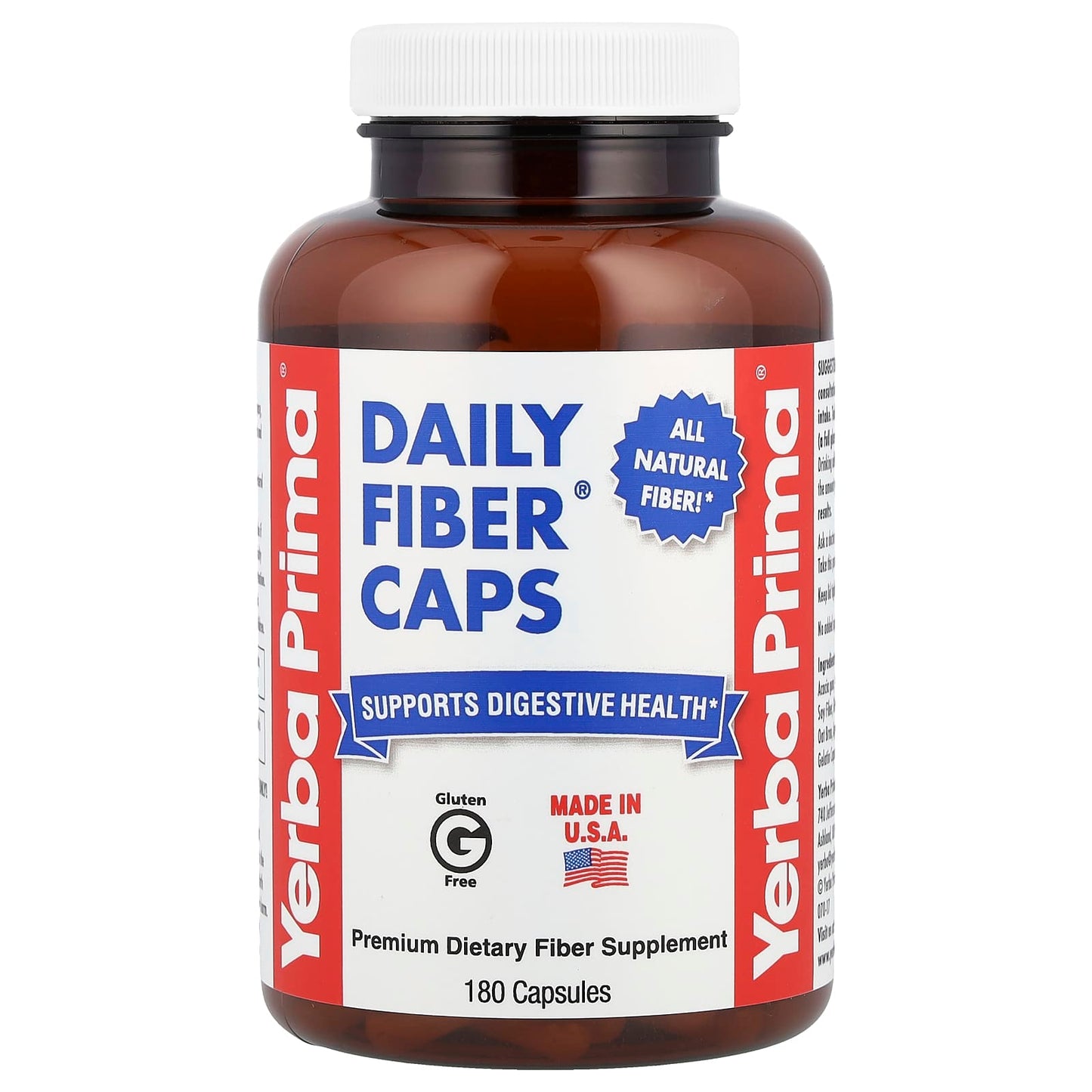 Yerba Prima, Daily Fiber Caps®, 180 Capsules - Image 1