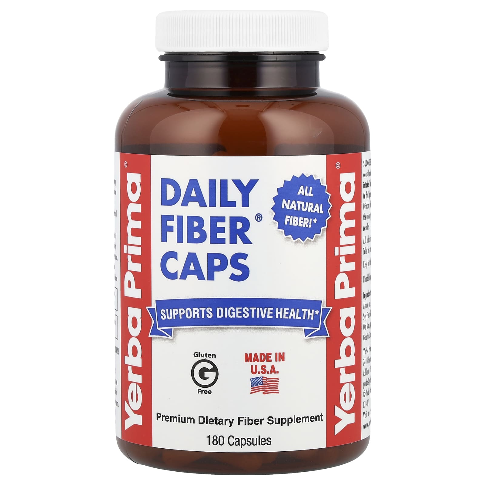 Yerba Prima, Daily Fiber Caps®, 180 Capsules - Image 1