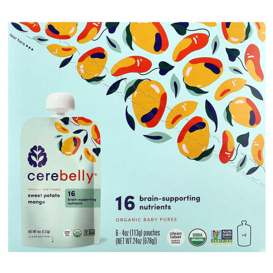 Nourish Your Baby's Brain with USDA Organic Sweet Potato & Mango Puree - Image 1