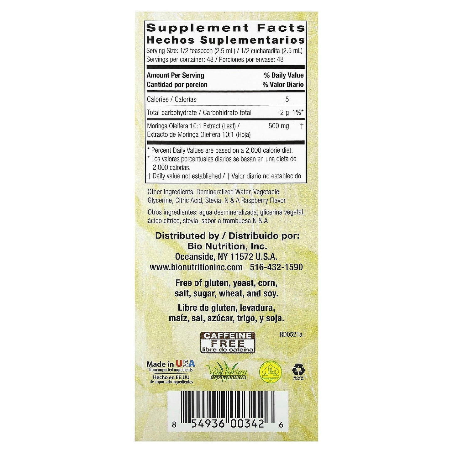 Moringa 5,000 Liquid Dietary Supplement by Bio Nutrition - Image 2