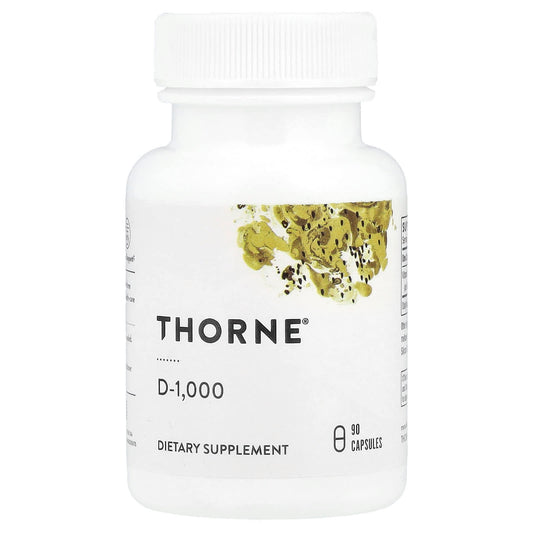 Thorne, D-1,000, 90 Capsules (25 mcg per Capsule) - Image 1