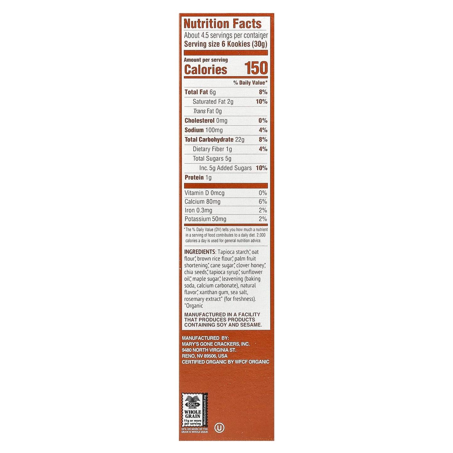 Mary's Gone Crackers, Organic Graham Style Snacks, Honey, 5 oz (142 g) - Image 2