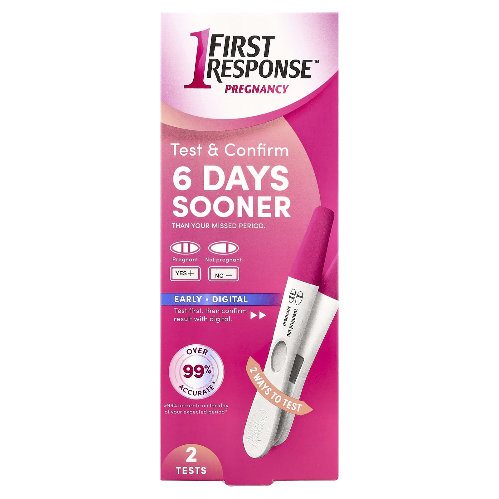 Early Pregnancy Test, 2 Tests | 99% Accurate, Digital & Quick - Image 1