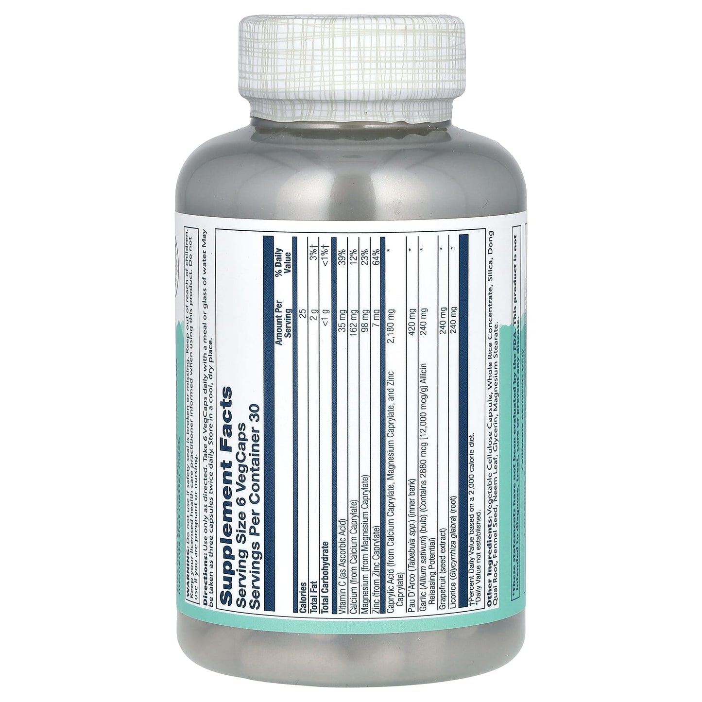 Solaray, Yeast-Cleanse, 180 VegCaps - Image 2