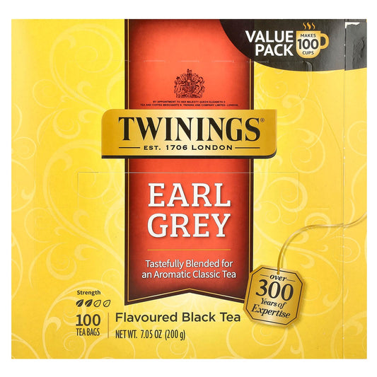 Twinings, Flavored Black Tea, Earl Grey , 100 Tea Bags, 7.05 oz (200 g) - Image 1