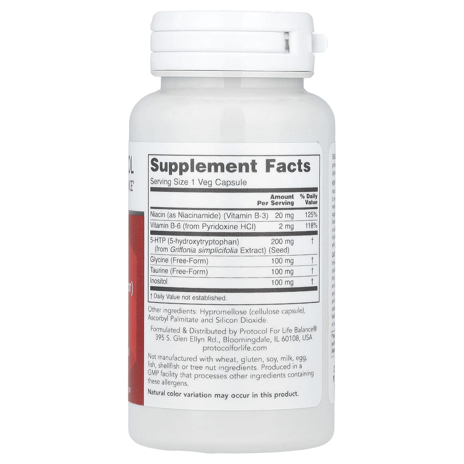Protocol for Life Balance, 5-HTP, 60 Veg Capsules - Image 2