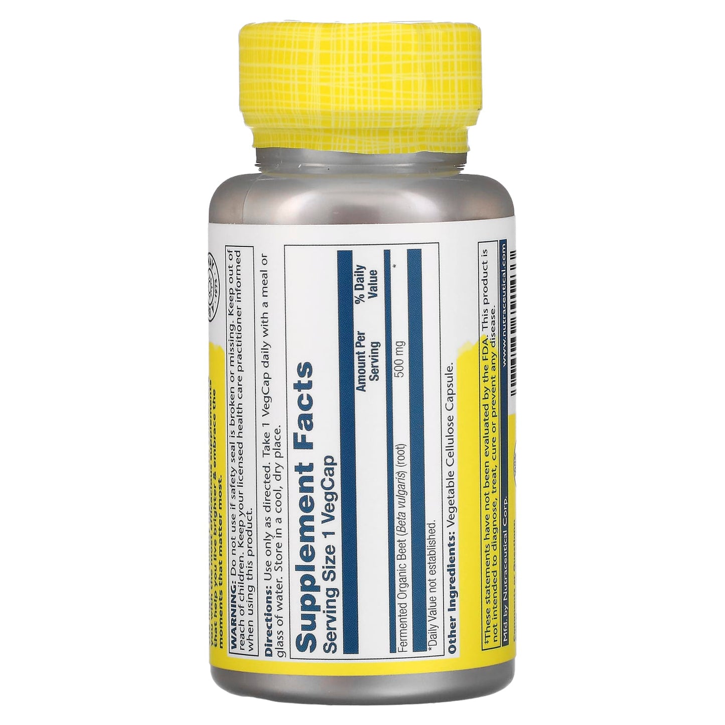 Solaray, Fermented Beet, 500 mg, 100 VegCaps - Image 2