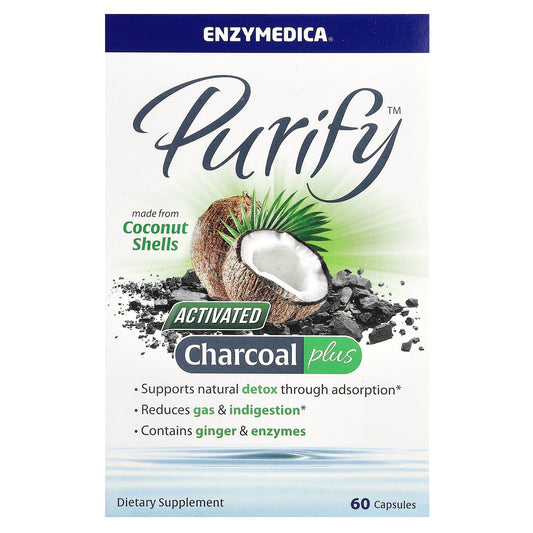 Detoxify Naturally with Enzymedica's Purify Activated Charcoal Plus - Image 1