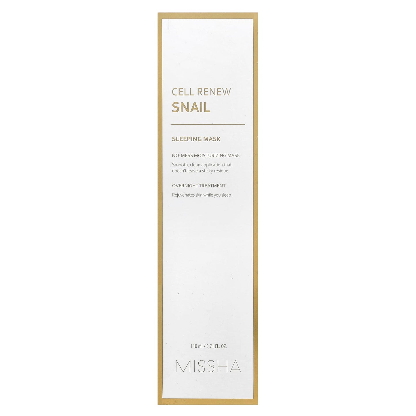 Missha, Cell Renew Snail, Sleeping Beauty Mask, 3.71 fl oz (110 ml) - Image 2