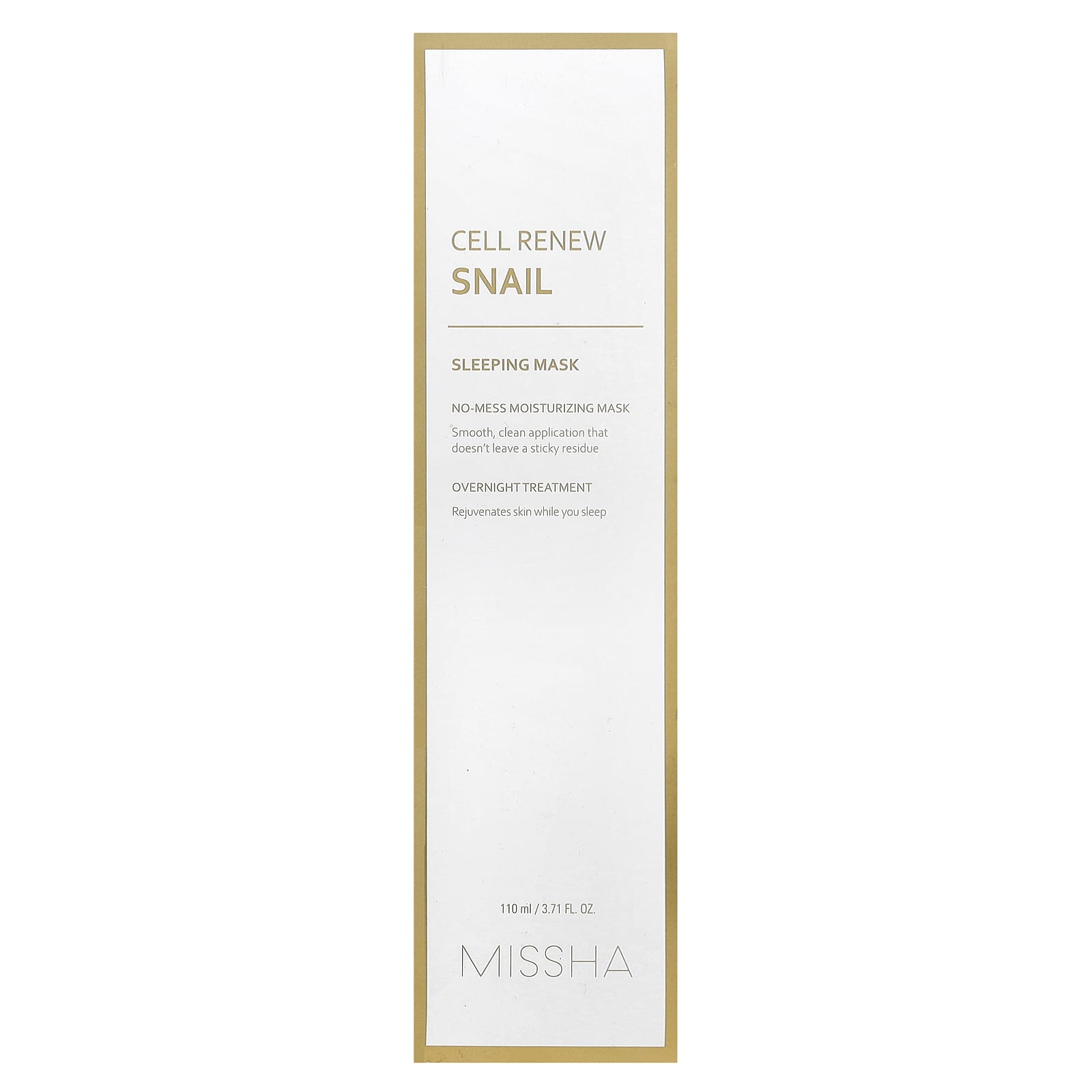 Missha, Cell Renew Snail, Sleeping Beauty Mask, 3.71 fl oz (110 ml) - Image 2