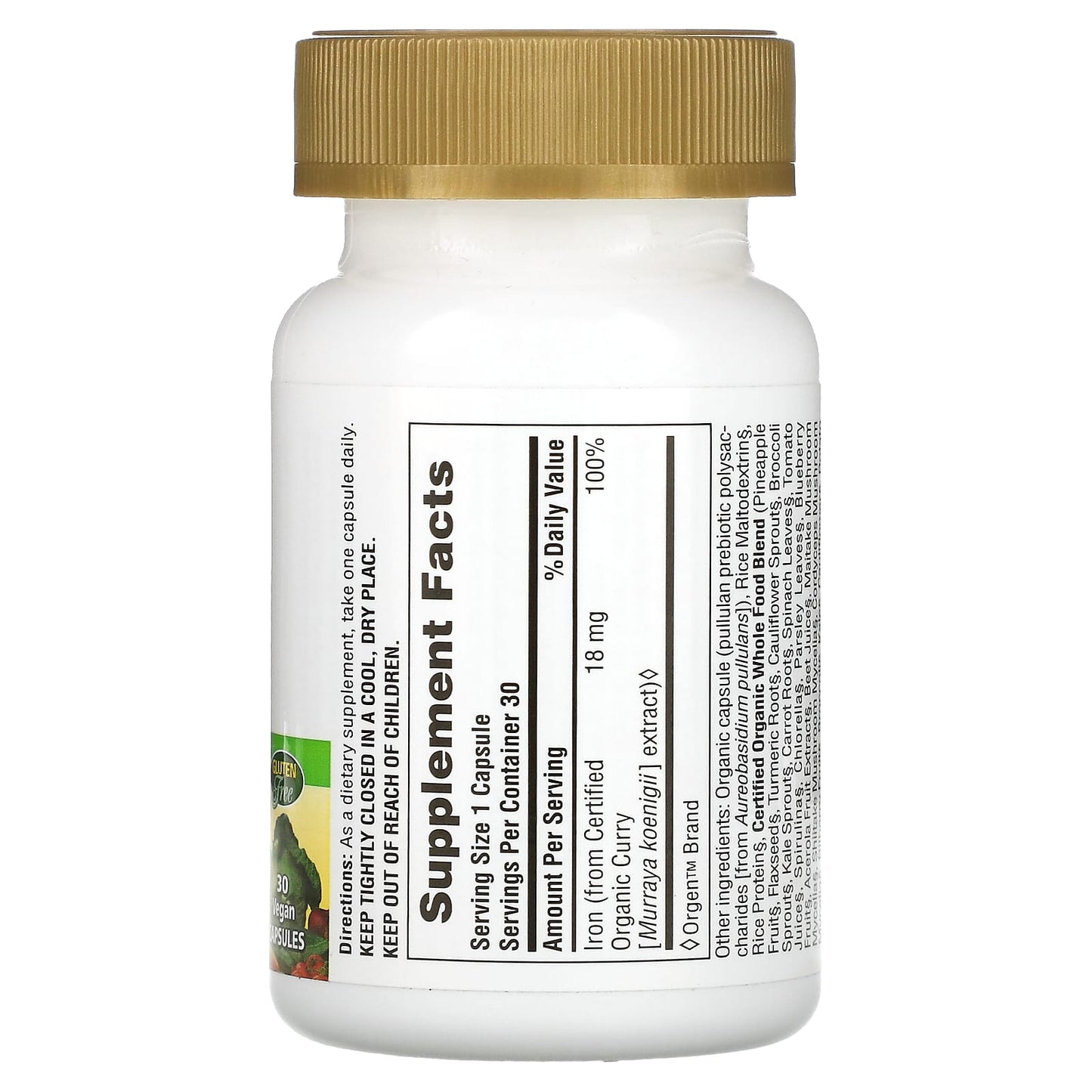 NaturesPlus, Source of Life Garden, Iron, 30 Vegan Capsules (18 mg per Capsule) - Image 2
