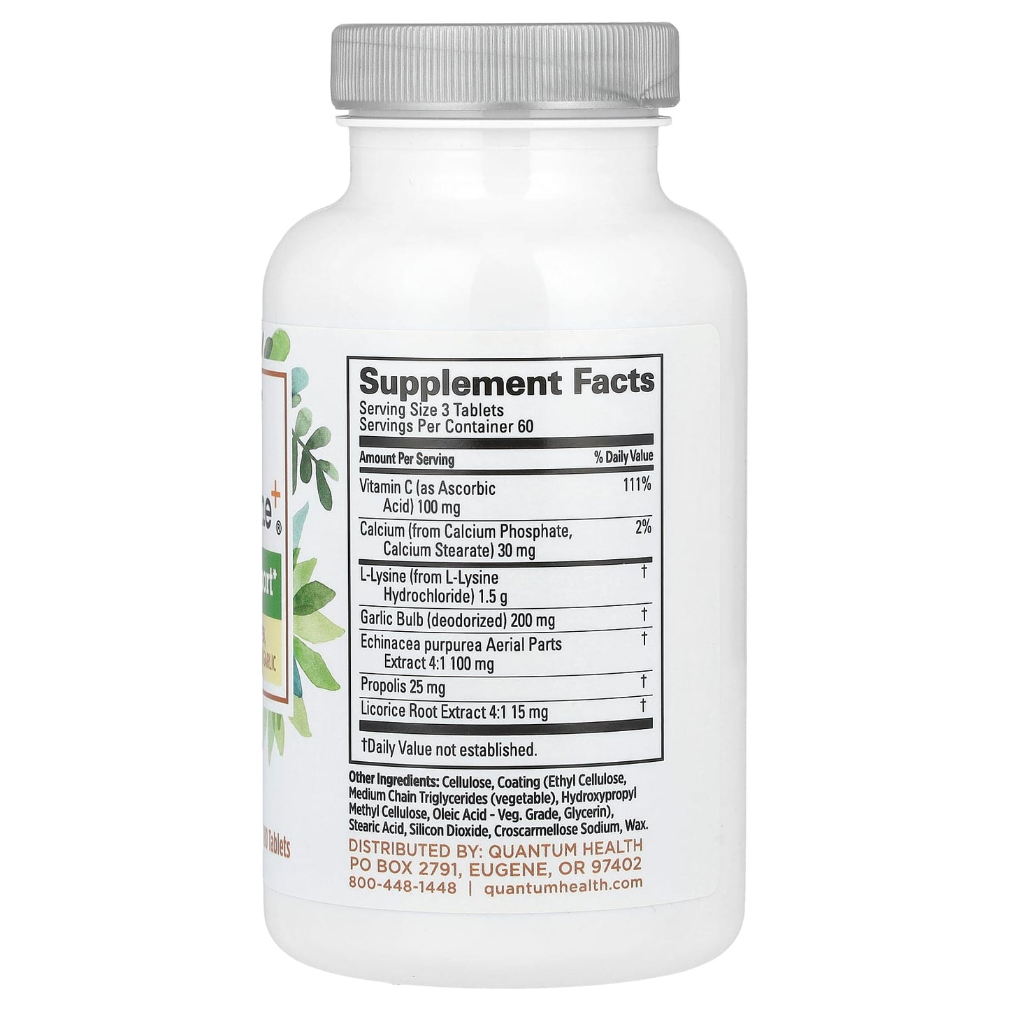 Quantum Health, SuperLysine+®, Immune Support, 180 Tablets - Image 2