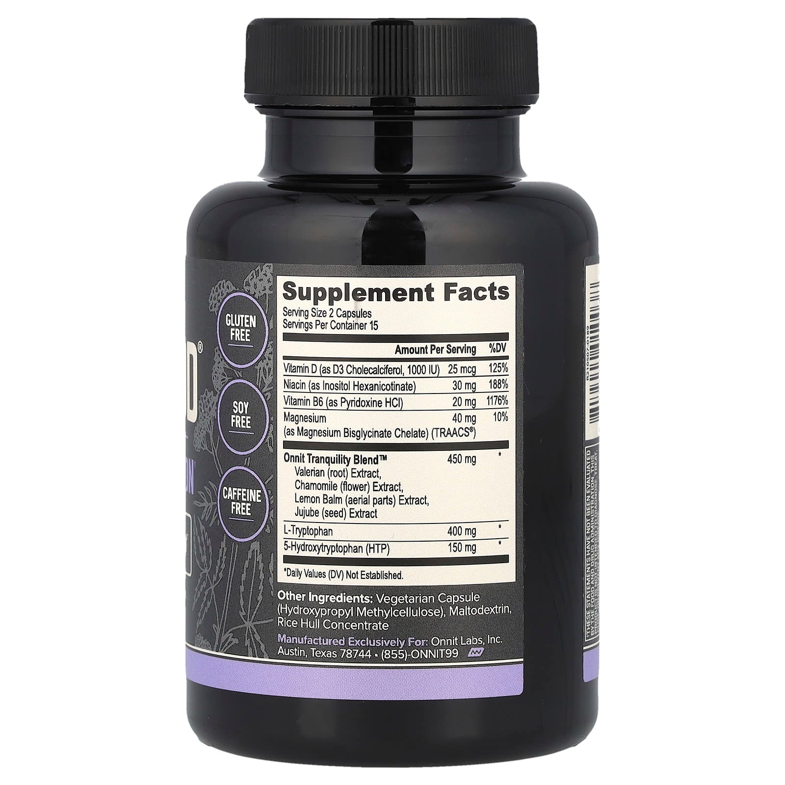 Onnit, New Mood®, Mood & Relaxation, 30 Capsules - Image 2