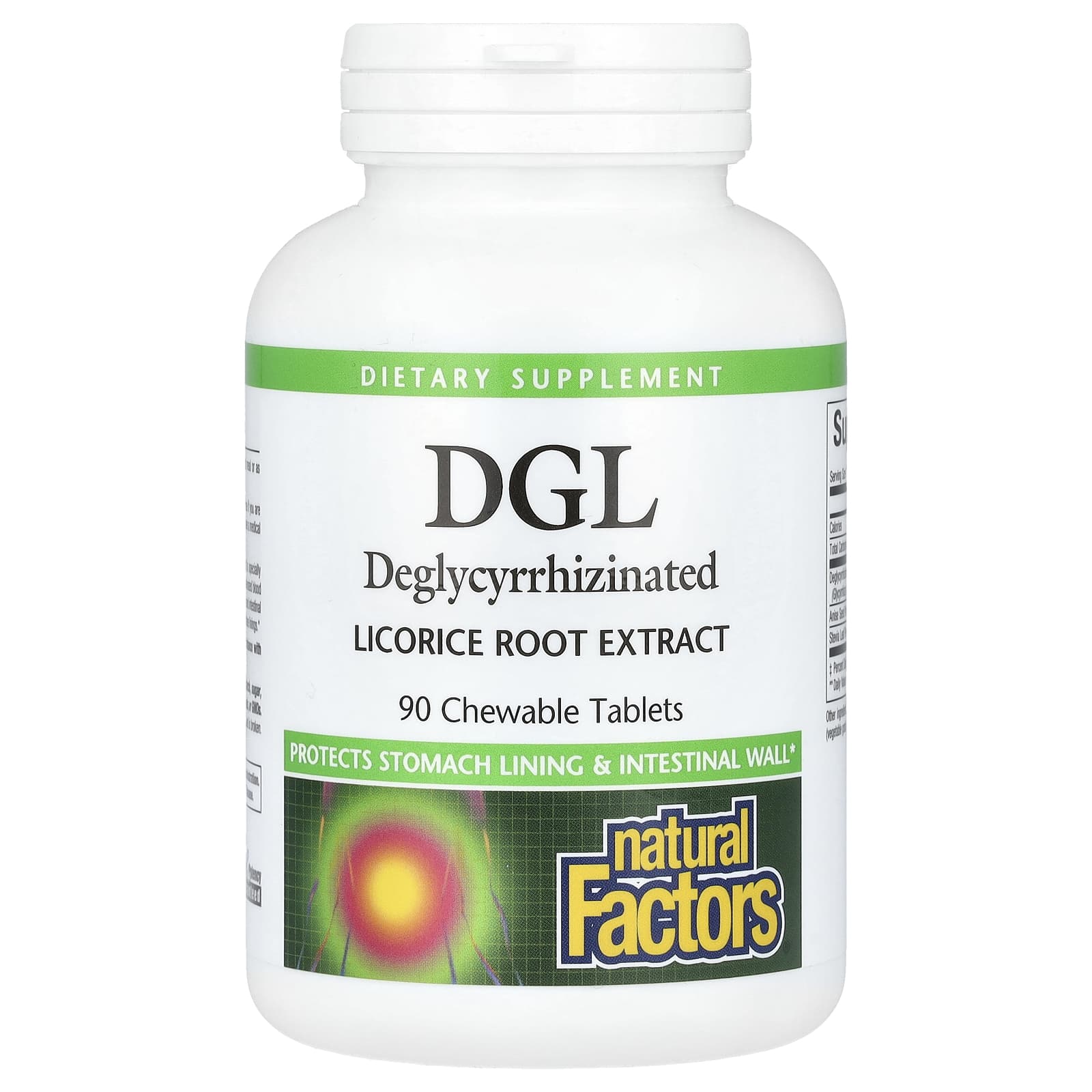 Natural Factors, DGL, Deglycyrrhizinated Licorice Root Extract, 90 Chewable Tablets - Image 1