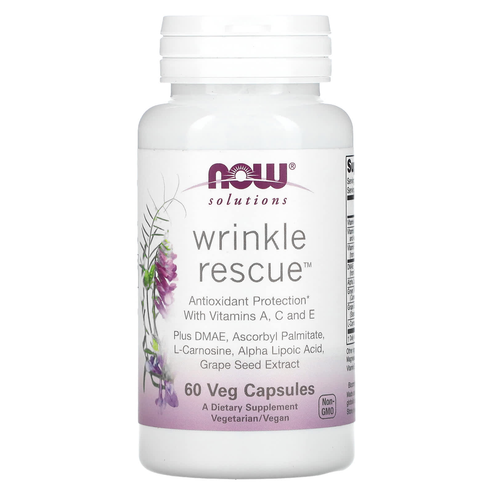 NOW Foods, Solutions, Wrinkle Rescue, 60 Veg Capsules - Image 1