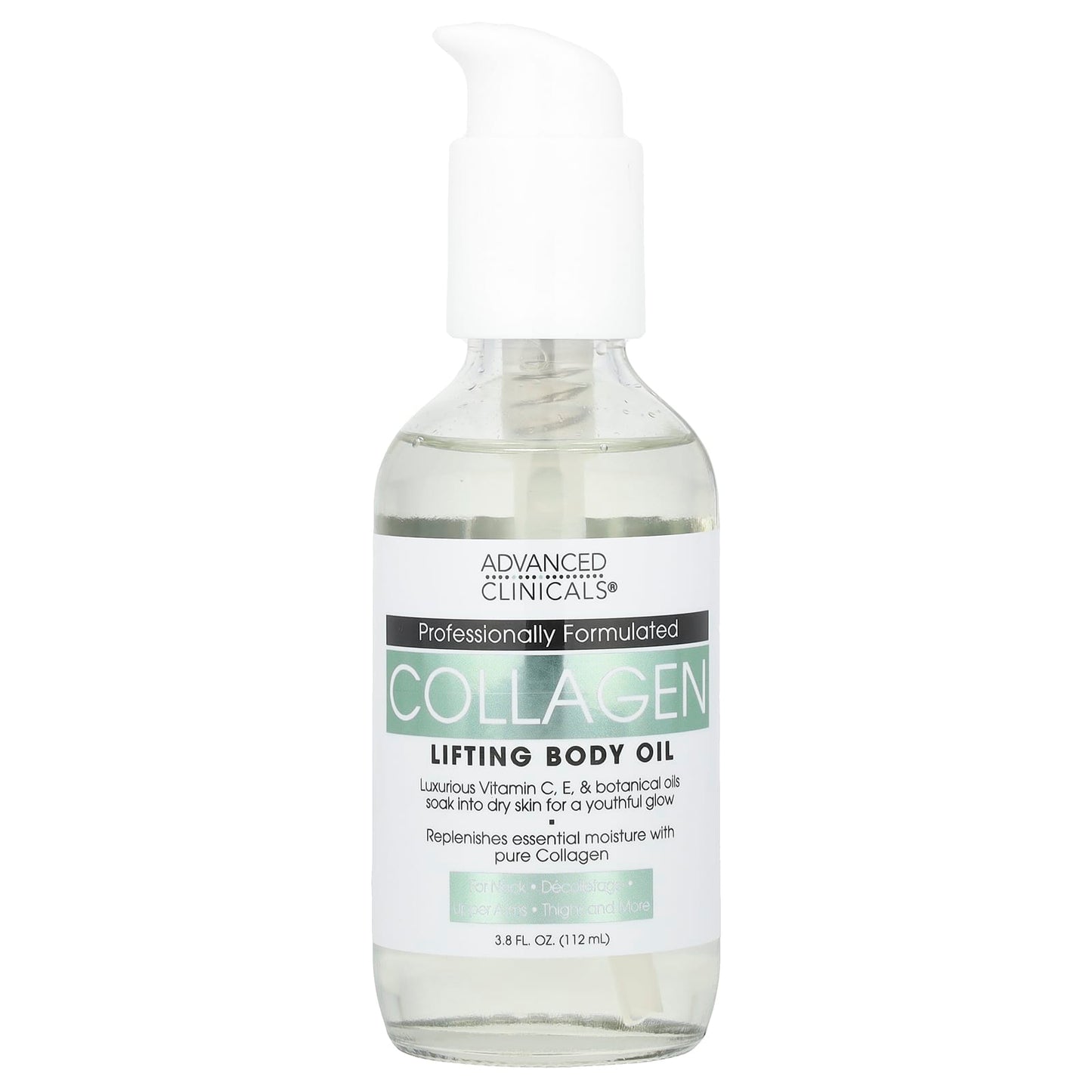 Advanced Clinicals Collagen Lifting Body Oil for Youthful Glow - Image 1