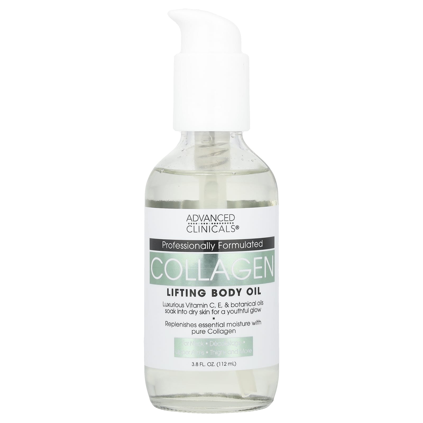 Advanced Clinicals Collagen Lifting Body Oil for Youthful Glow - Image 1