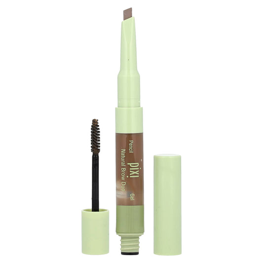 Pixi Beauty, 2-In-1 Natural Brow Duo, Brow Pencil & Gel, 0305  Natural Brown, 1 Count - Image 1