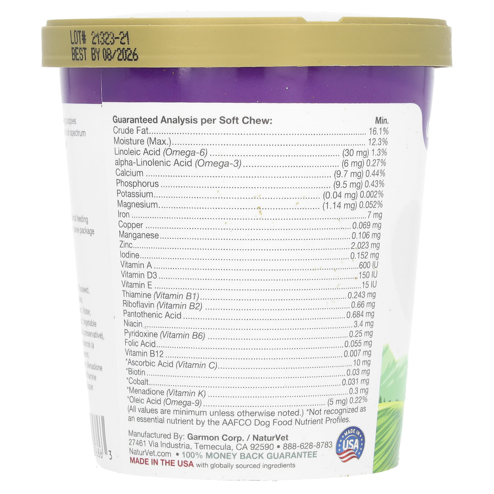 NaturVet, VitaPet Puppy, Daily Vitamins + Breath Aid, For Puppies, 70 Soft Chews, 5.4 oz (154 g) - Image 2