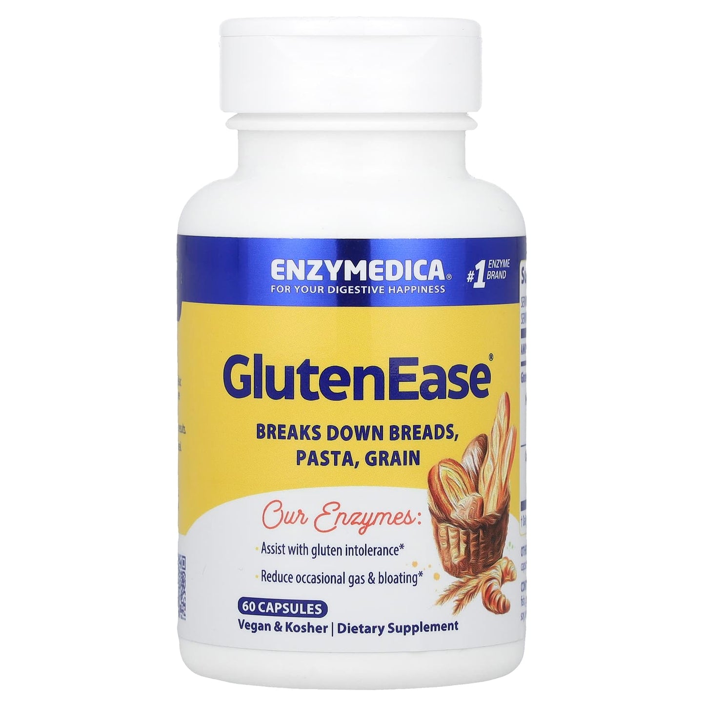 GlutenEase by Enzymedica - Digestive Enzyme Supplement for Gluten Intolerance - Image 1