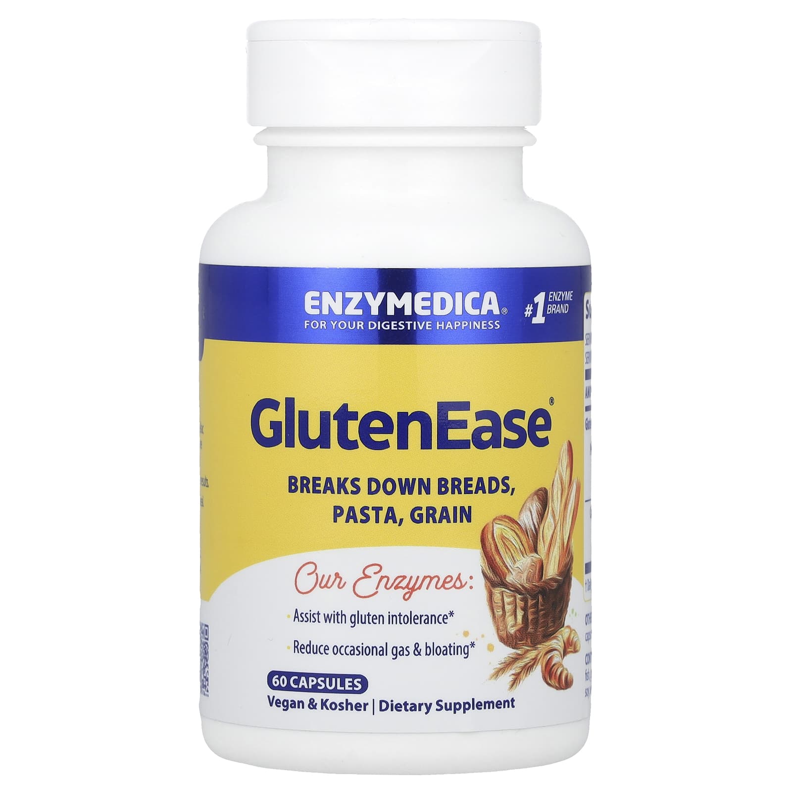 GlutenEase by Enzymedica - Digestive Enzyme Supplement for Gluten Intolerance - Image 1
