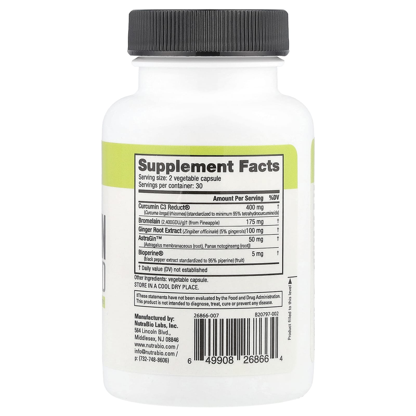 NutraBio, Curcumin Advanced, 60 Veggie Capsules - Image 2