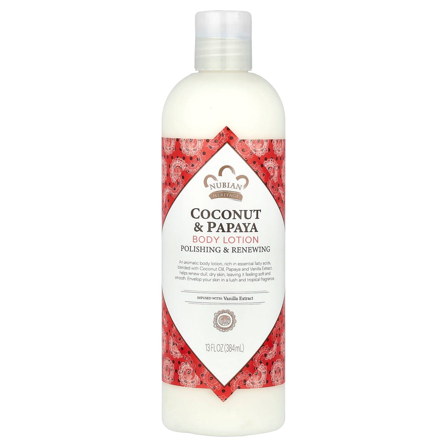 Nubian Heritage, Body Lotion, Coconut & Papaya, 13 fl oz (384 ml) - Image 1