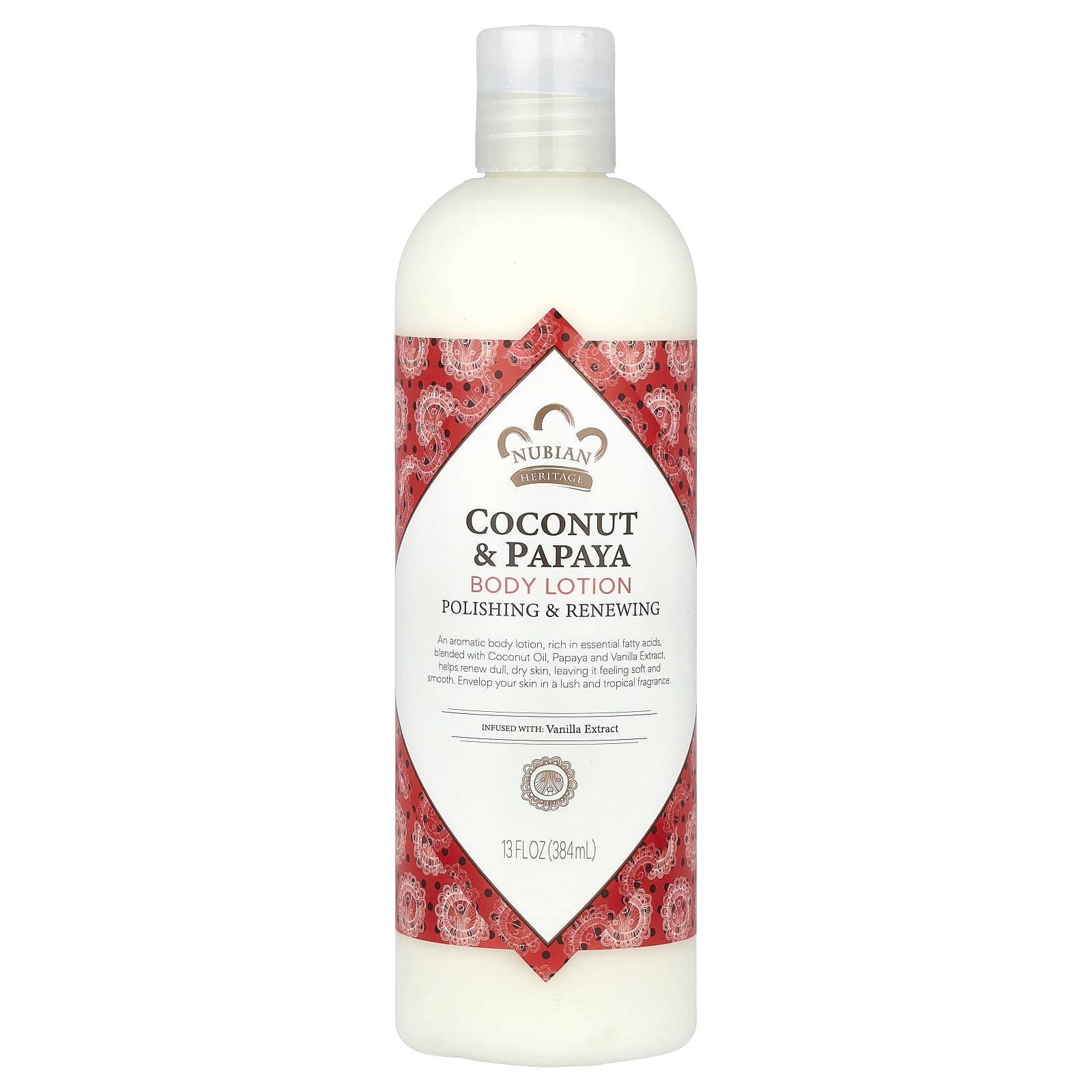 Nubian Heritage, Body Lotion, Coconut & Papaya, 13 fl oz (384 ml) - Image 1