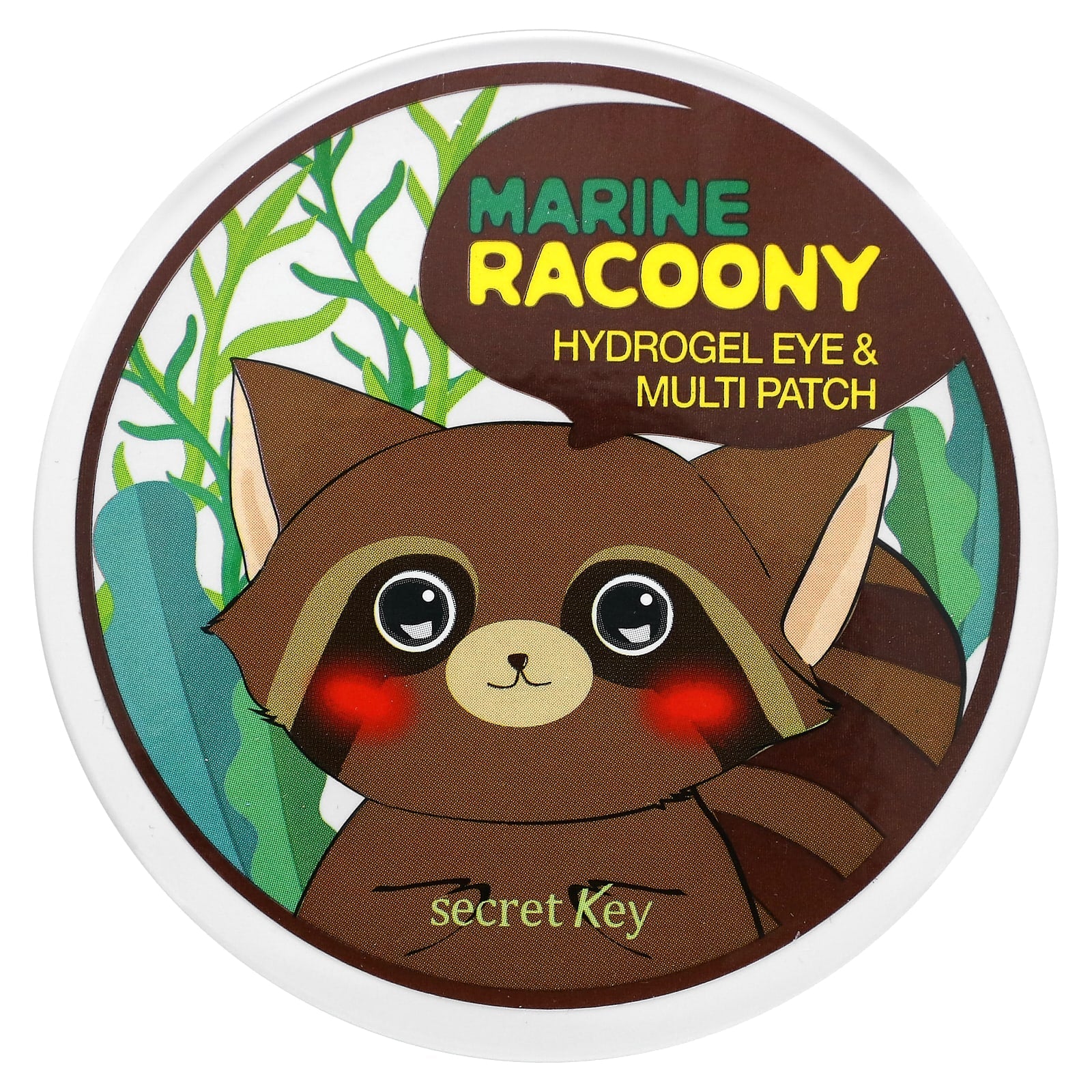 Secret Key, Marine Racoony Hydrogel Eye & Multipatch, 60 Patches, 3.17 oz (90 g) - Image 1