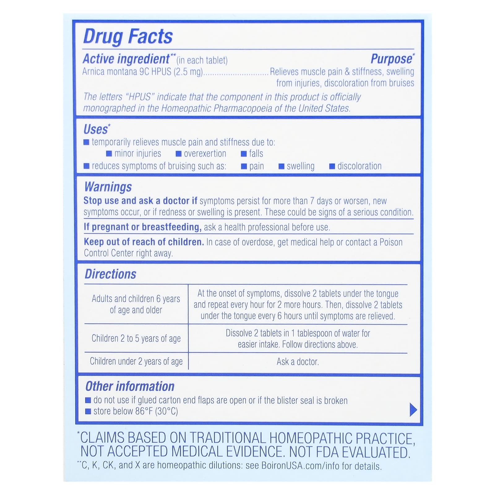Arnica Montana Pain Relief Tablets | Boiron, 60 Meltaway - Image 2