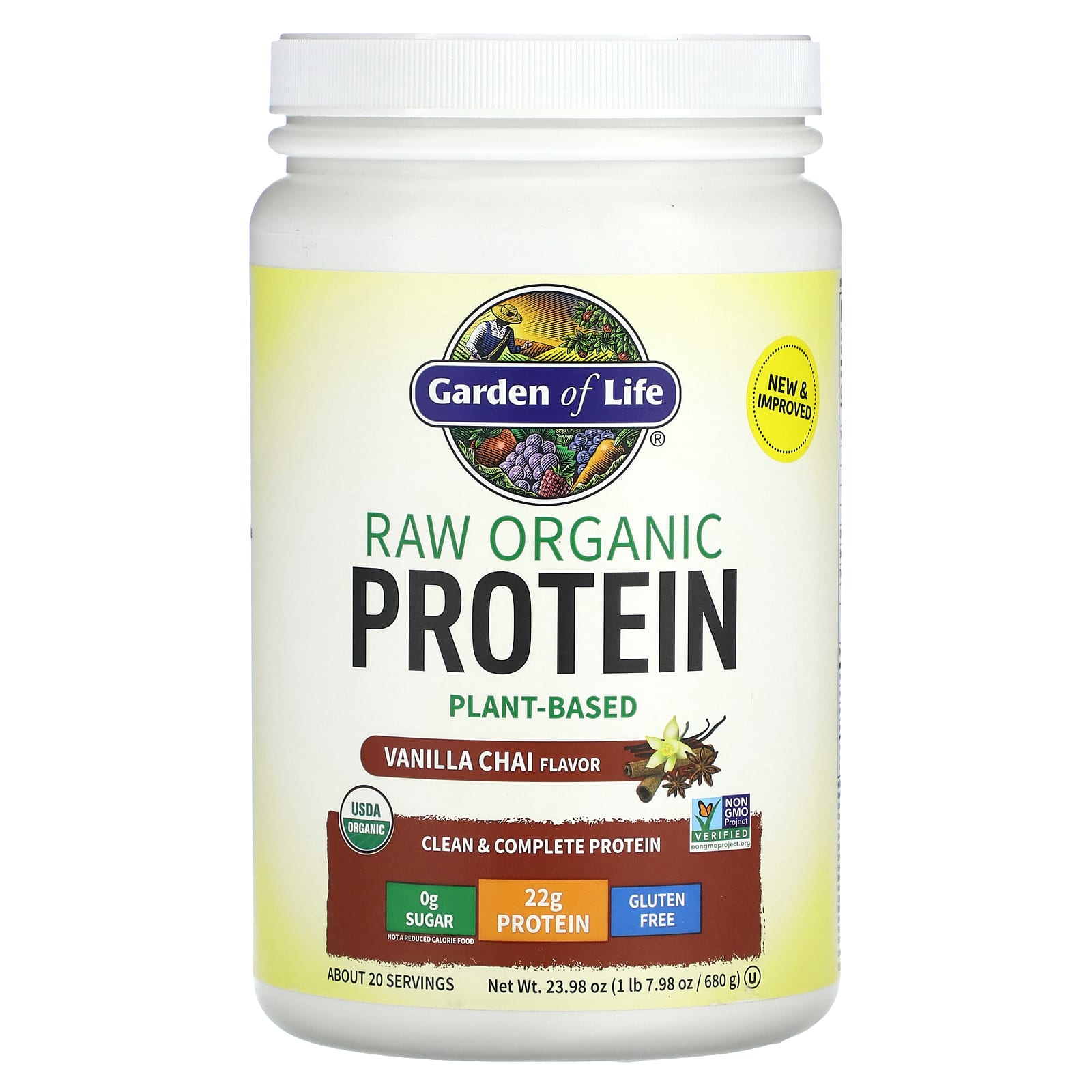 Garden of Life RAW Organic Vanilla Chai Protein Powder - Image 1