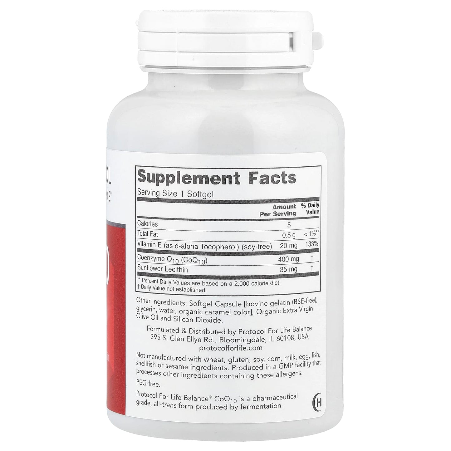 Protocol for Life Balance, CoQ10, 400 mg, 60 Softgels - Image 2