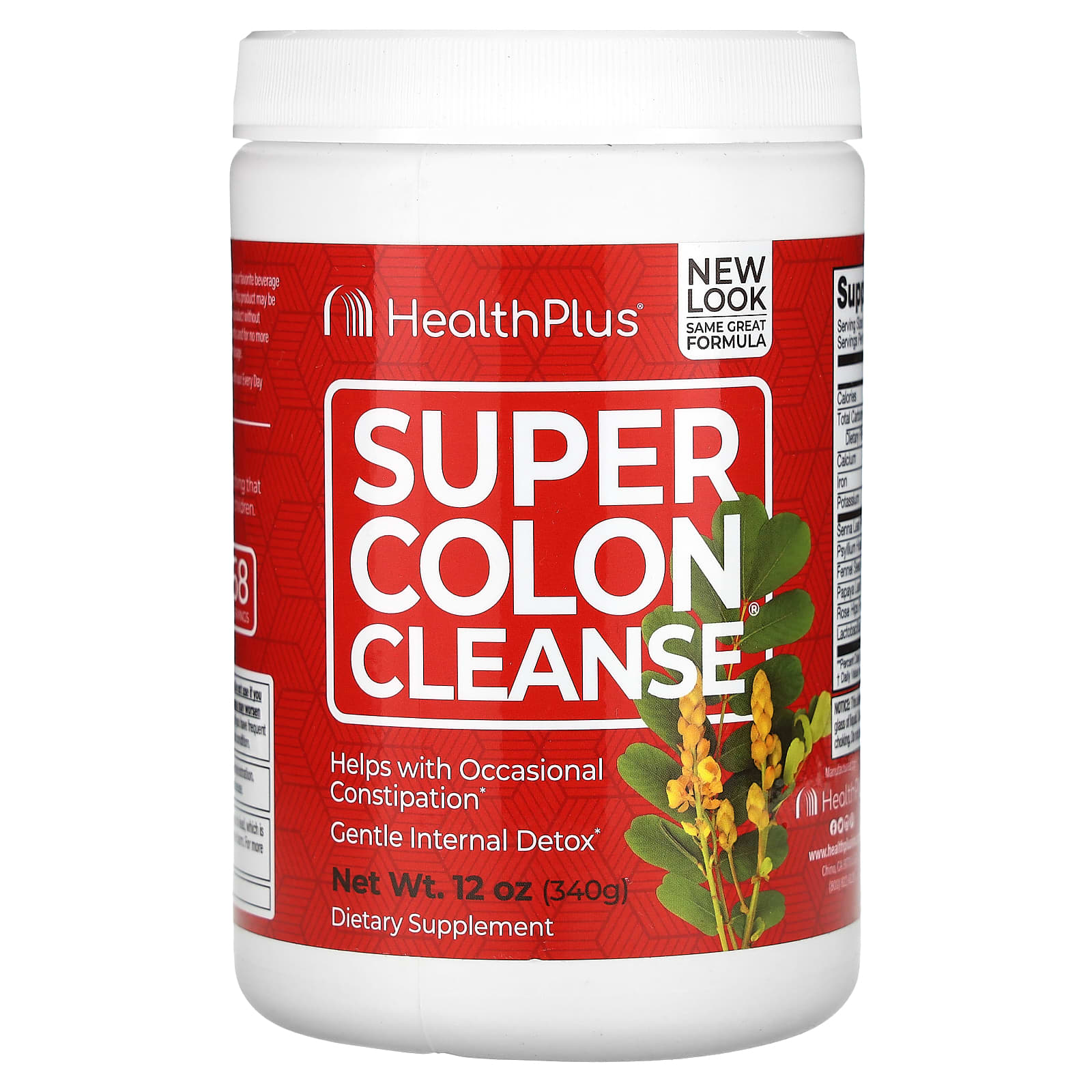 Super Colon Cleanse by Health Plus - 12 oz (340 g) - Natural Detox & Constipation Relief - Image 1