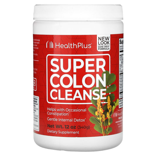 Super Colon Cleanse by Health Plus - 12 oz (340 g) - Natural Detox & Constipation Relief - Image 1