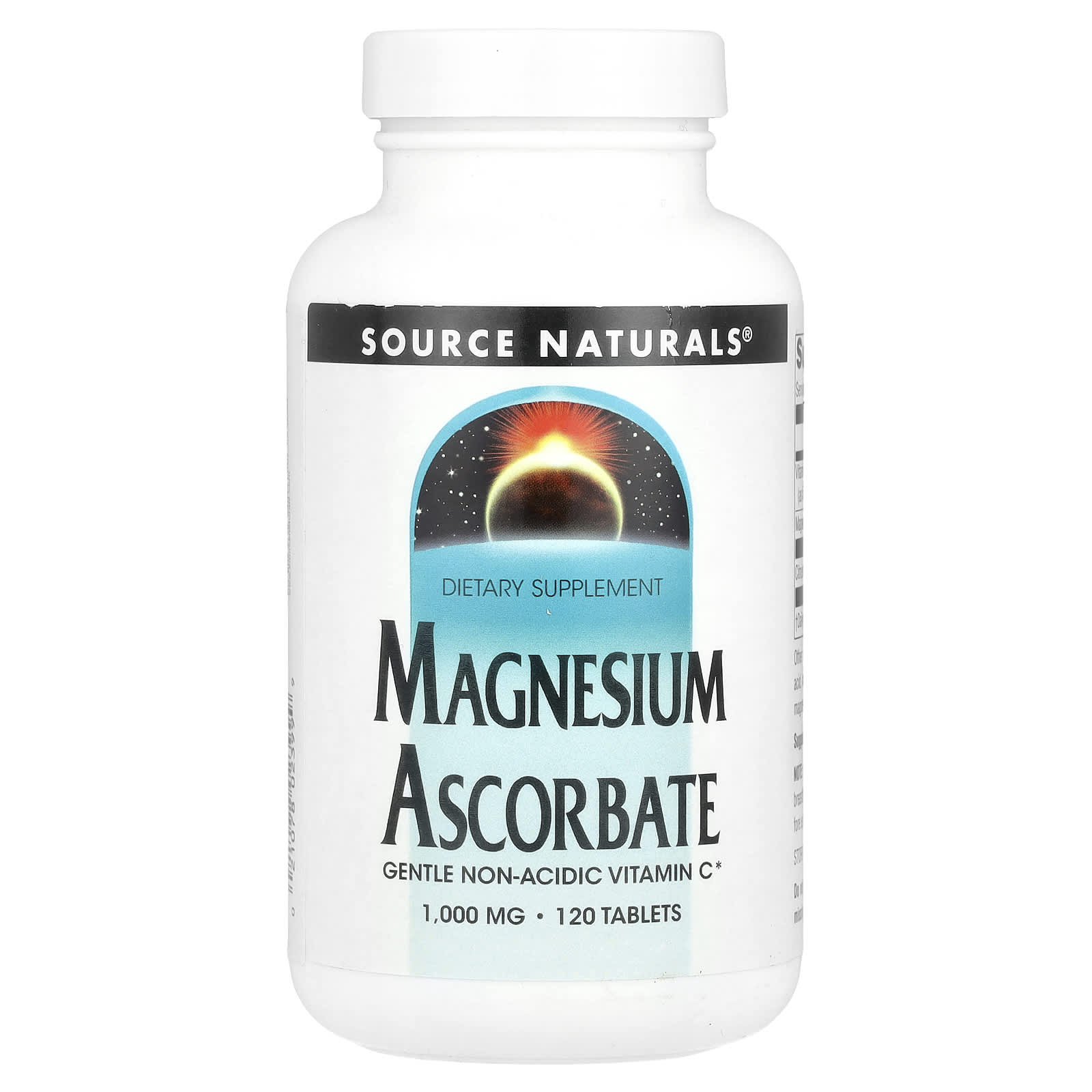 Source Naturals, Magnesium Ascorbate, 1,000 mg , 120 Tablets - Image 1