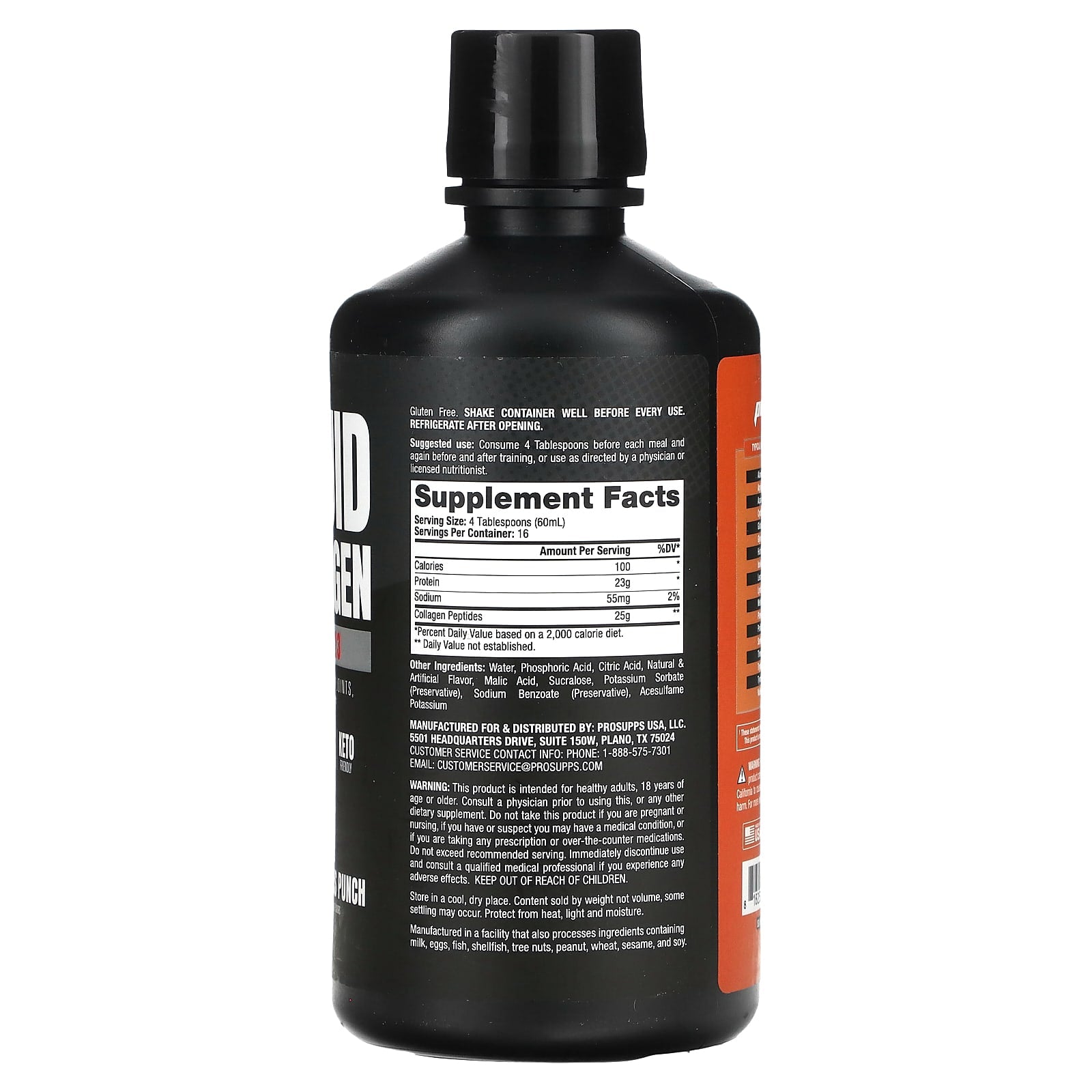ProSupps, Amino23 Liquid Collagen, Citrus Punch, 32 fl oz (960 ml) - Image 2