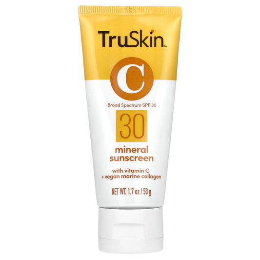 TruSkin, Mineral Sunscreen with Vitamin C + Vegan Marine Collagen, SPF 30, 1.7 oz (50 g) - Image 1