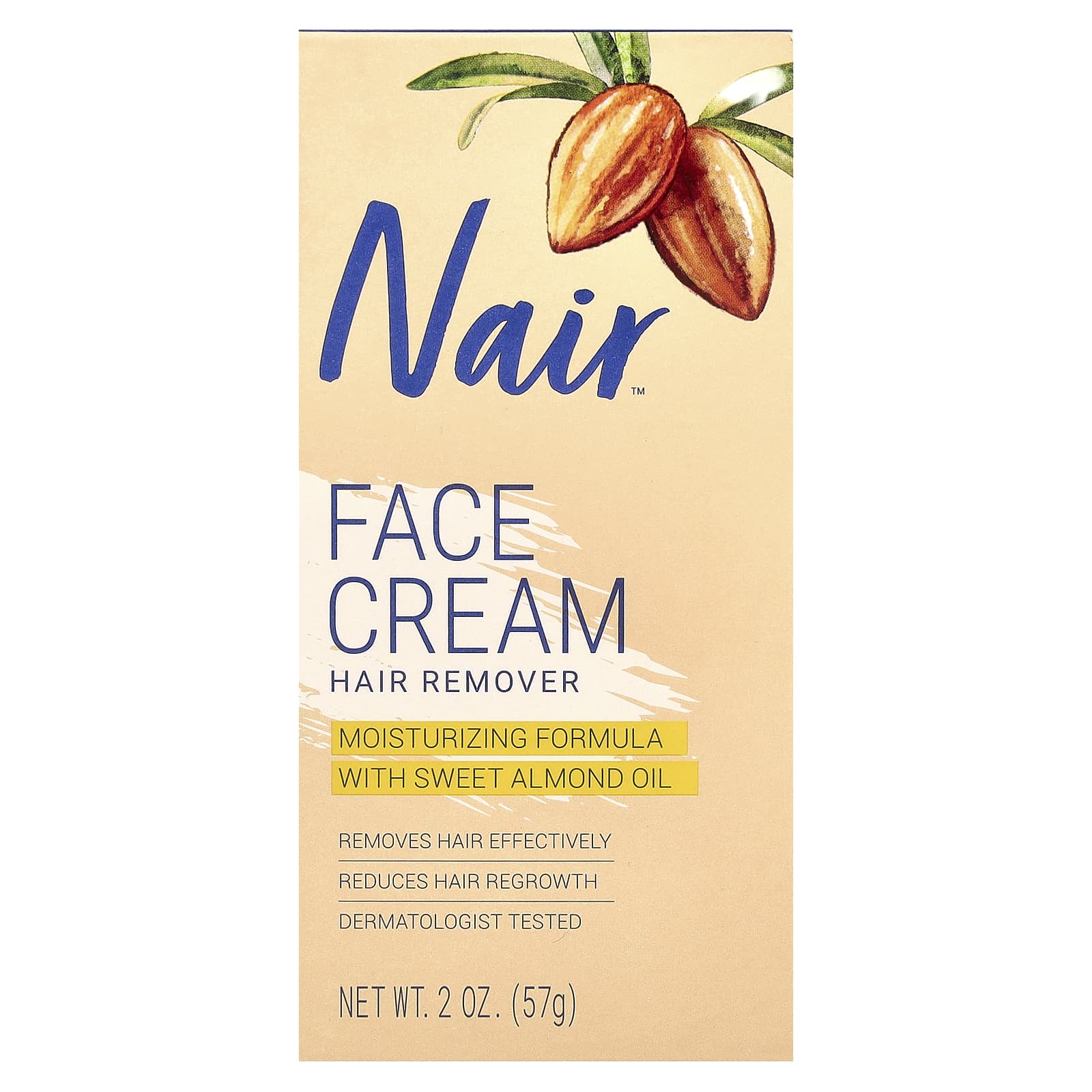 Nair, Face Cream Hair Remover, 2 oz (57 g) - Image 2