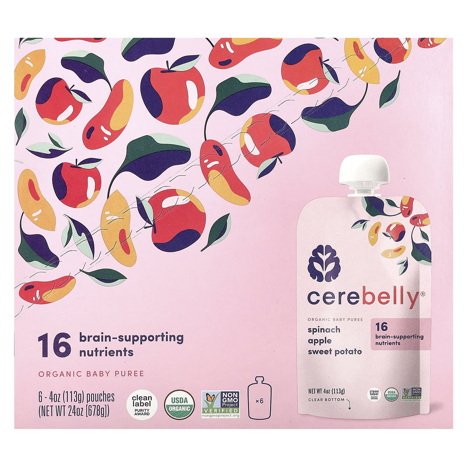 Cerebelly Organic Baby Food Pouches, Brain-Supporting Nutrients - Image 1