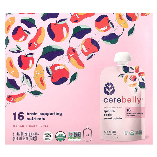 Cerebelly Organic Baby Food Pouches, Brain-Supporting Nutrients - Image 1