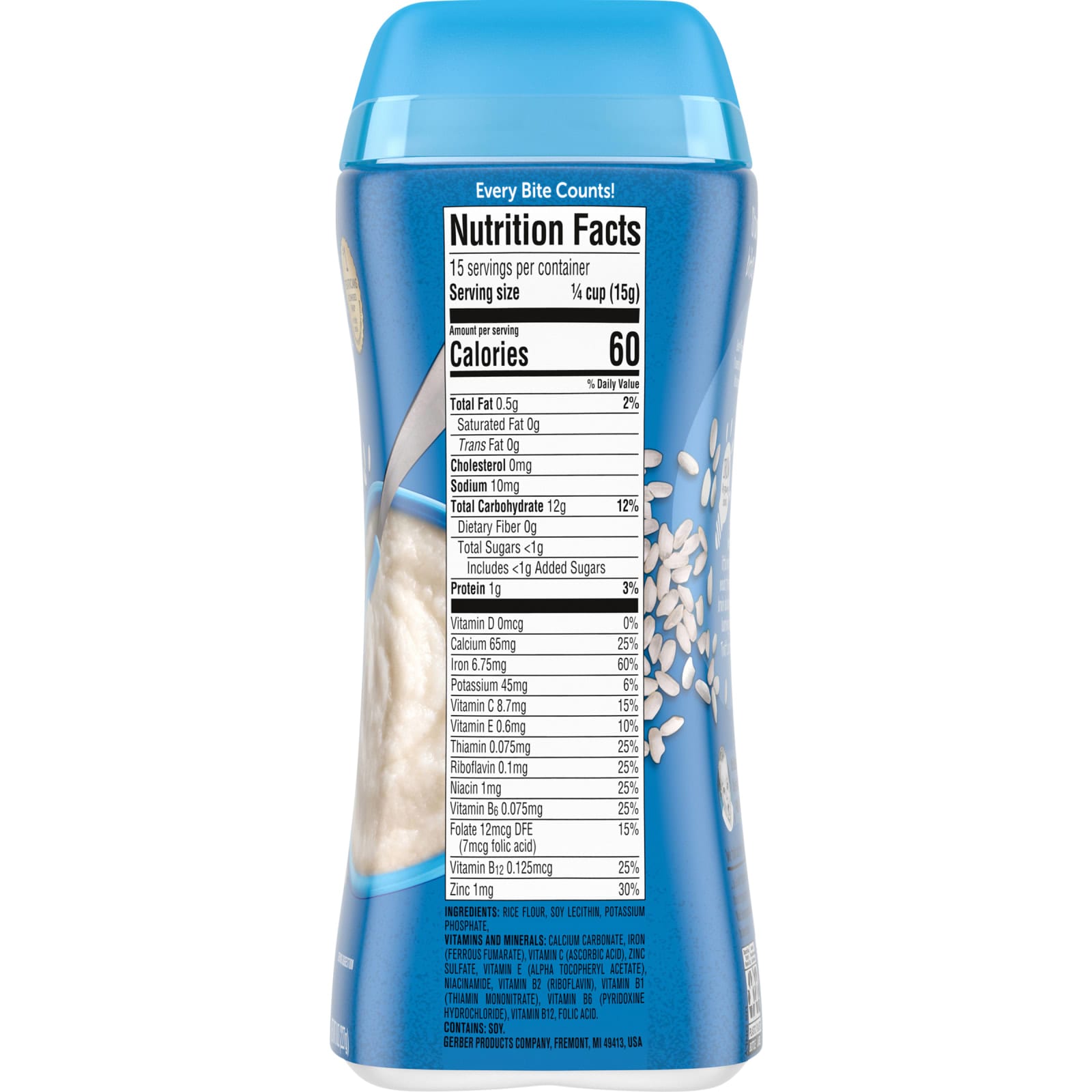 Gerber Infant Cereal, 1st Foods, Rice, 8 oz (227 g) - Image 2