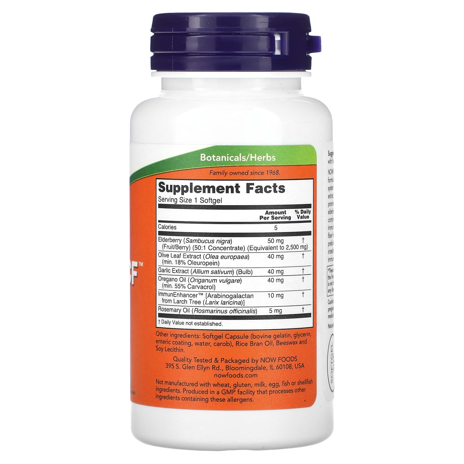NOW Foods, AlliBiotic CF, 60 Softgels - Image 2
