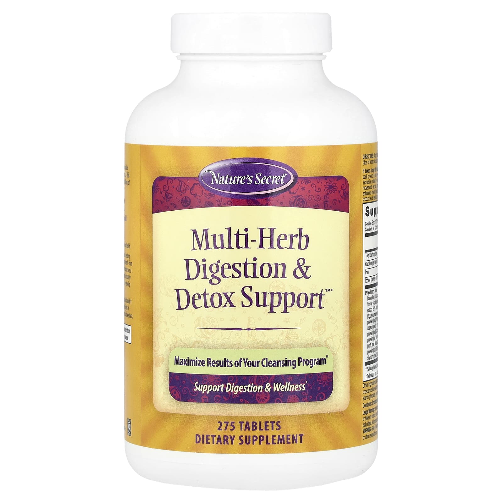Nature's Secret, Multi-Herb Digestion & Detox Support™, 275 Tablets - Image 1