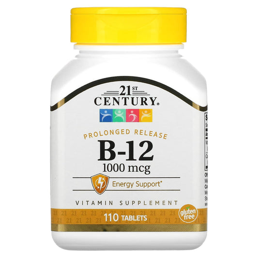 21st Century Vitamins - 1,000 mcg B-12 Energy Support, 110 Tablets - Image 1