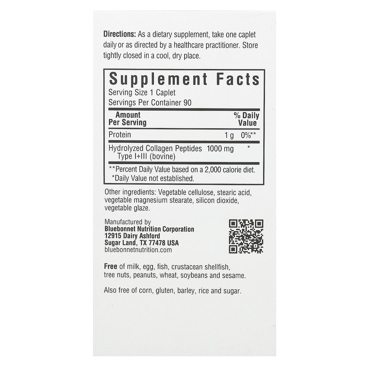 Bluebonnet Nutrition Collagen Type I + III Capsules for Skin, Hair & Nail Support - Image 2
