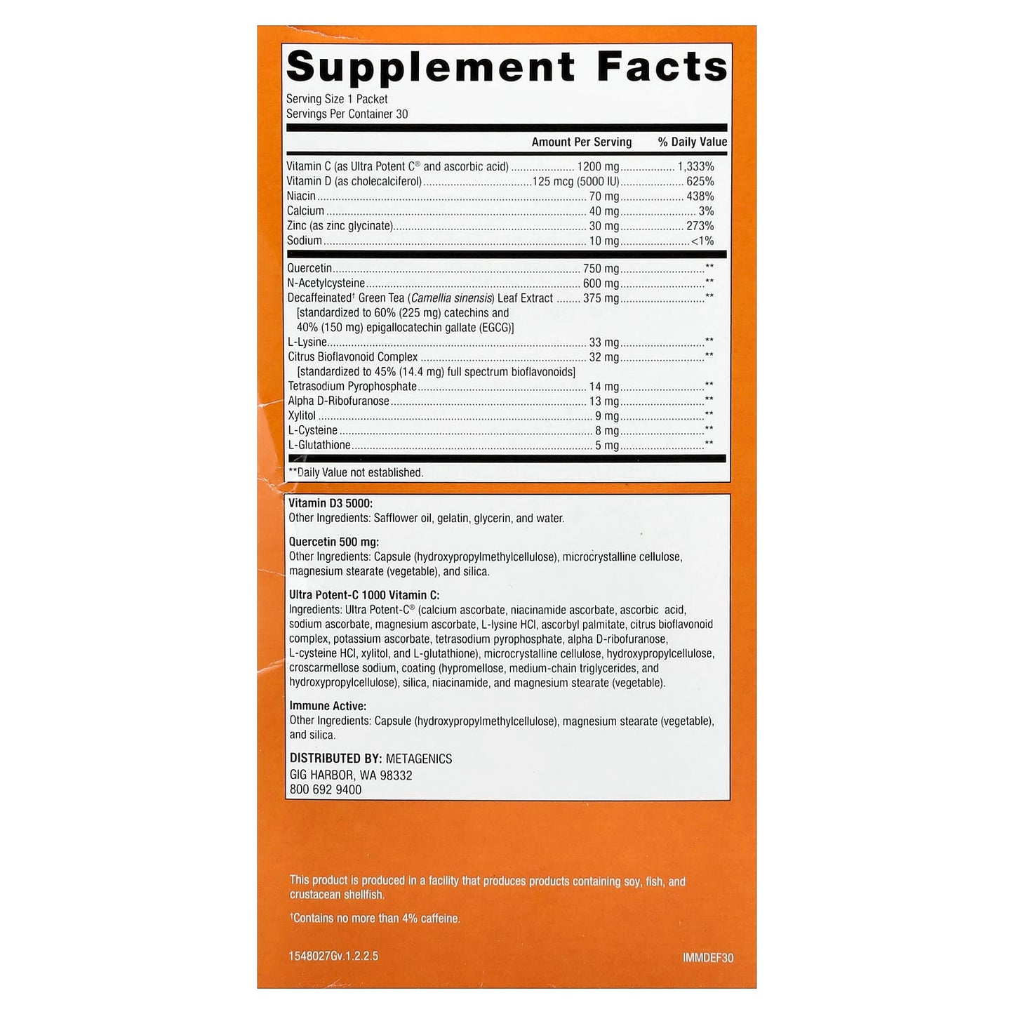 Metagenics, Immune Defense Pack, 30 Packets - Image 2
