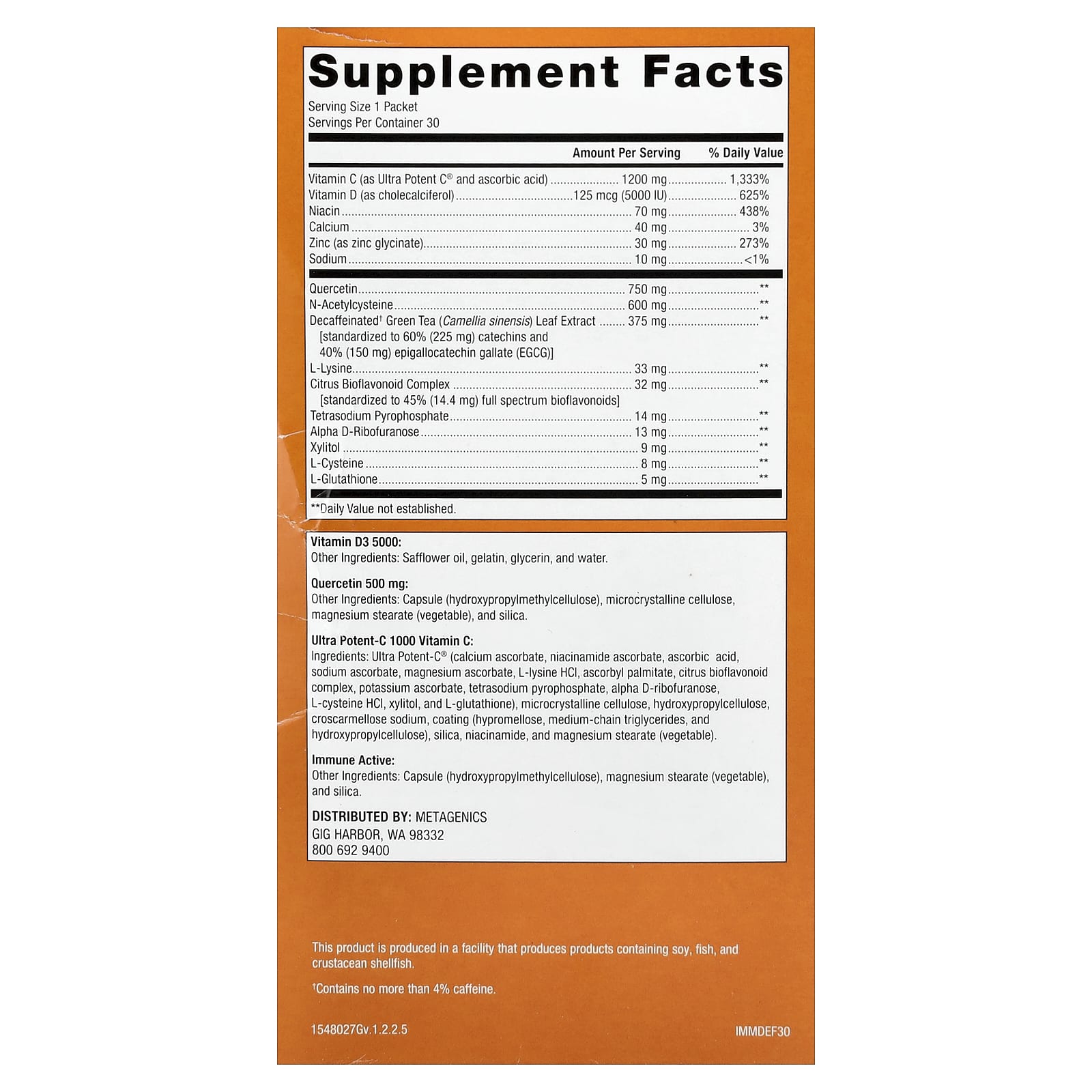 Metagenics, Immune Defense Pack, 30 Packets - Image 2
