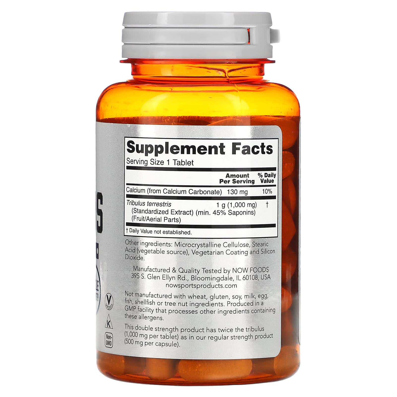 NOW Foods, Sports, Tribulus, 1,000 mg, 90 Tablets - Image 2