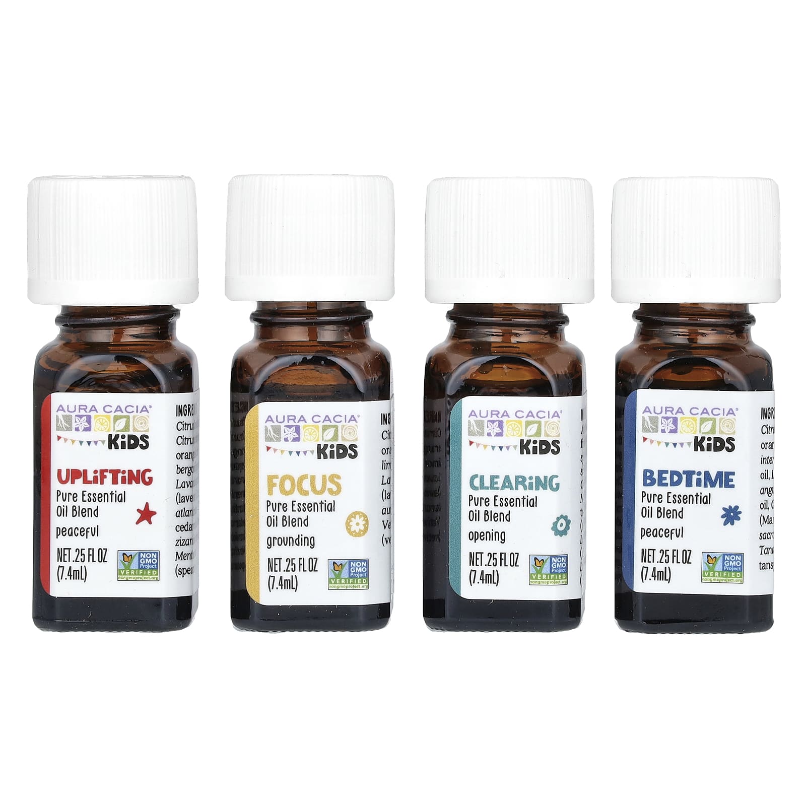 Aura Cacia Kids Essential Oil Blends - 4 Bottles Set - Image 1
